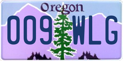 OR license plate 009WLG