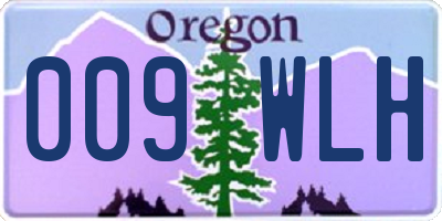 OR license plate 009WLH