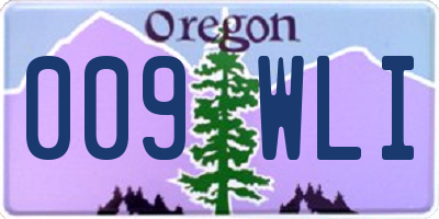 OR license plate 009WLI