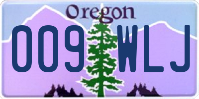 OR license plate 009WLJ