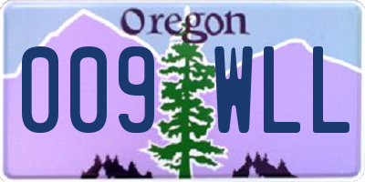OR license plate 009WLL