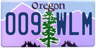 OR license plate 009WLM
