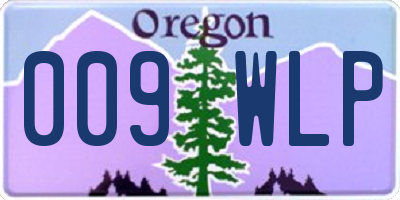 OR license plate 009WLP