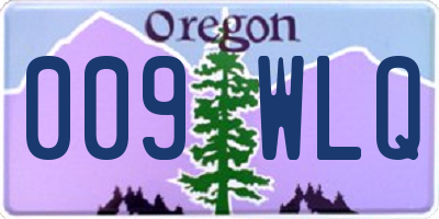 OR license plate 009WLQ