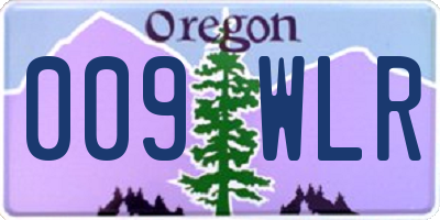 OR license plate 009WLR