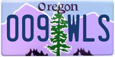 OR license plate 009WLS