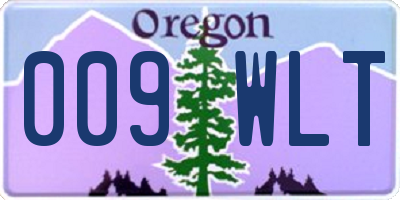 OR license plate 009WLT