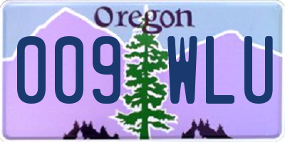 OR license plate 009WLU