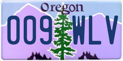 OR license plate 009WLV