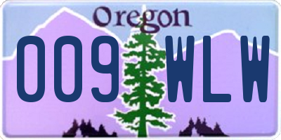 OR license plate 009WLW