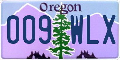 OR license plate 009WLX