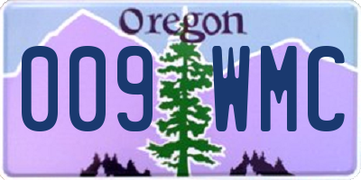 OR license plate 009WMC