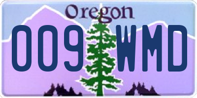 OR license plate 009WMD