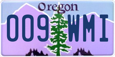 OR license plate 009WMI