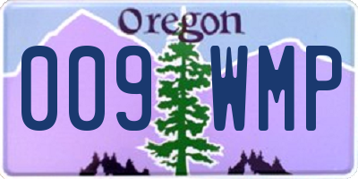 OR license plate 009WMP