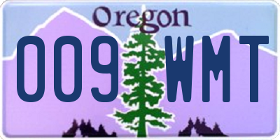 OR license plate 009WMT