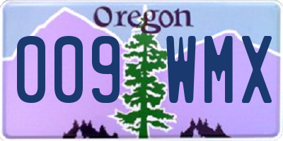 OR license plate 009WMX