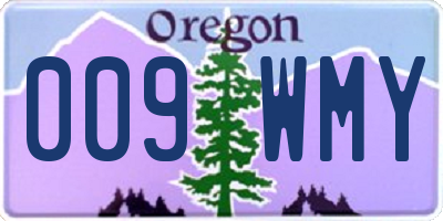 OR license plate 009WMY