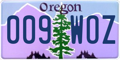 OR license plate 009WOZ
