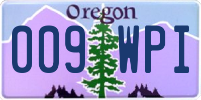 OR license plate 009WPI