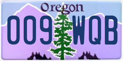 OR license plate 009WQB