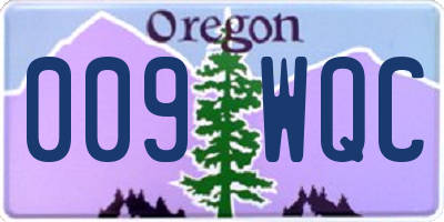 OR license plate 009WQC