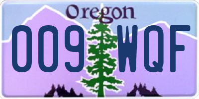 OR license plate 009WQF