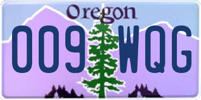 OR license plate 009WQG