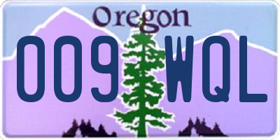 OR license plate 009WQL
