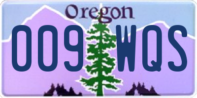 OR license plate 009WQS