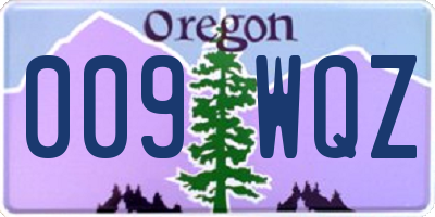 OR license plate 009WQZ