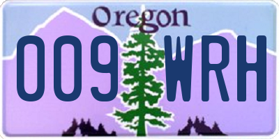 OR license plate 009WRH