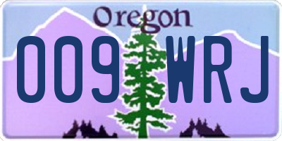 OR license plate 009WRJ