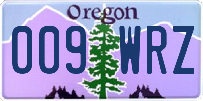 OR license plate 009WRZ