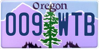 OR license plate 009WTB