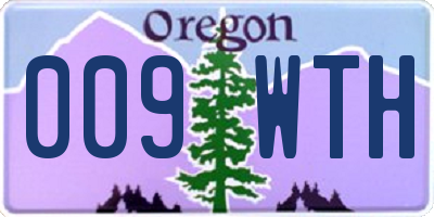 OR license plate 009WTH