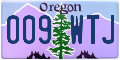 OR license plate 009WTJ