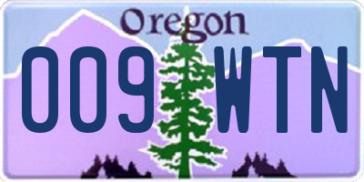 OR license plate 009WTN