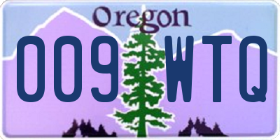 OR license plate 009WTQ