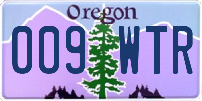OR license plate 009WTR