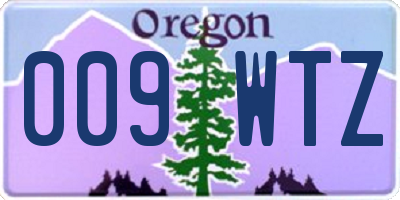 OR license plate 009WTZ