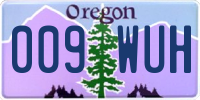 OR license plate 009WUH