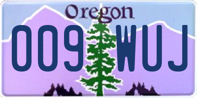 OR license plate 009WUJ