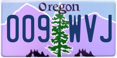 OR license plate 009WVJ