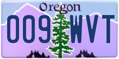 OR license plate 009WVT