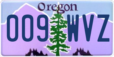 OR license plate 009WVZ