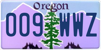 OR license plate 009WWZ