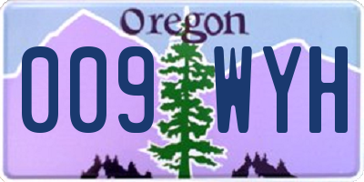 OR license plate 009WYH
