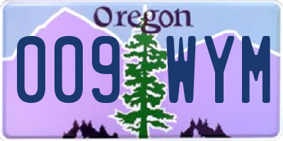 OR license plate 009WYM