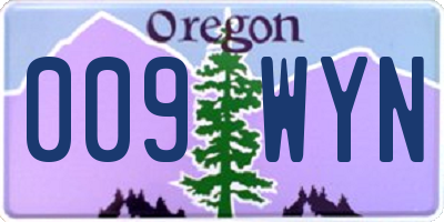 OR license plate 009WYN
